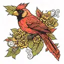 cardinal tattoo design idea