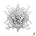 Four swords are crossing  tattoo design idea