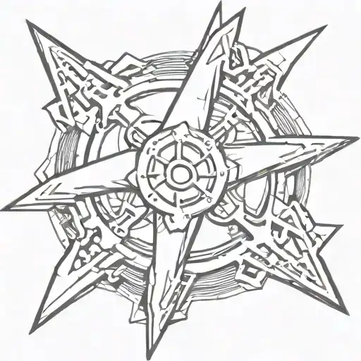 Shuriken tattoo design idea