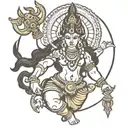 lord shiva goddess kali angry tattoo design idea