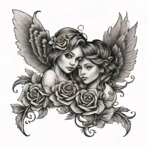 big sister, little sister tattoo tattoo design idea