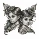 big sister, little sister tattoo tattoo design idea