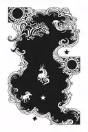 falling angle zodiac sleve tattoo tattoo design idea