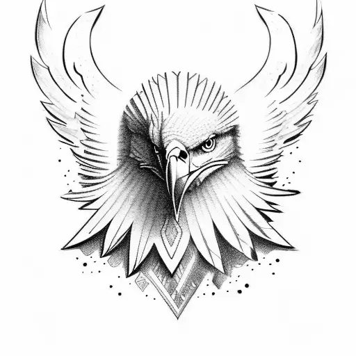 Fierce Eagle Polynesian tattoo design idea
