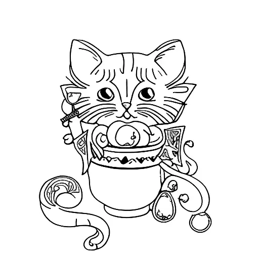 Cute mew tattoo design idea