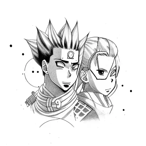 Shikamaru y temari anime tattoo design idea
