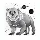 big dipper and bear tattoo design idea