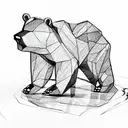 big dipper and bear tattoo design idea