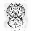 big dipper and bear tattoo design idea