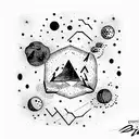 big dipper and bear tattoo design idea