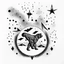 big dipper and bear tattoo design idea