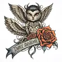 DONE'T BE AFRAID TO DREAM tattoo design idea