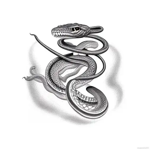 Snake eating its own tail tattoo design idea