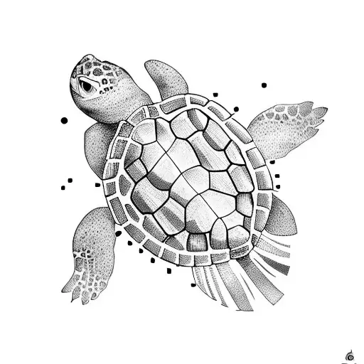 turtle with love over fear tattoo design idea