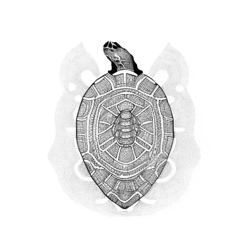 Samoan  turtle  tattoo design idea