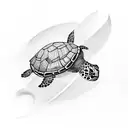 Samoan  turtle  tattoo design idea