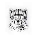 Cheetah face tattoo design idea
