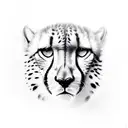 Cheetah face tattoo design idea