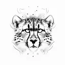 Cheetah face tattoo design idea