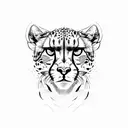 Cheetah face tattoo design idea