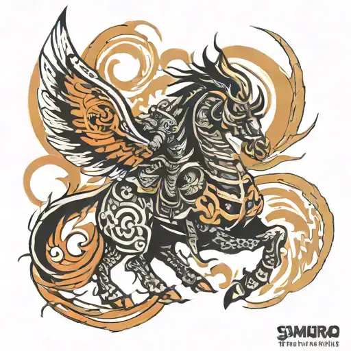 samurai tribal tattoo tauro fenix tattoo design idea