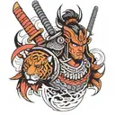 samurai tribal tattoo tauro tattoo design idea