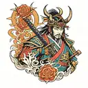 samurai tribal tattoo tauro tattoo design idea