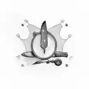 A chef's knife tattoo design idea