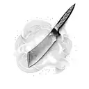 A chef's knife tattoo design idea