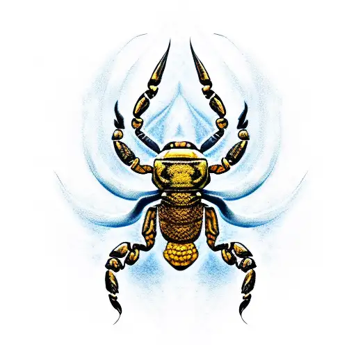 Scorpion bull tattoo design idea