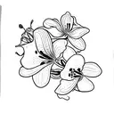 Lily orchid geranium tattoo design idea