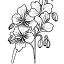 Lily orchid geranium tattoo design idea