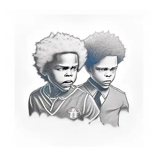 Riley and Huey Freeman in Boston tattoo design idea