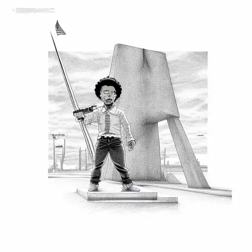 Riley and Huey Freeman on the Zakim Bunker Hill Memorial Brid tattoo design idea