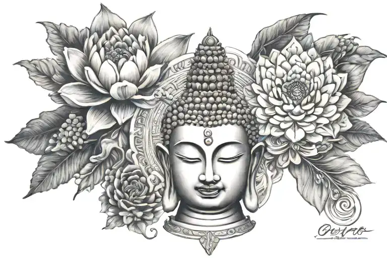 buddhist concept of impermanence inspired tattoo design idea