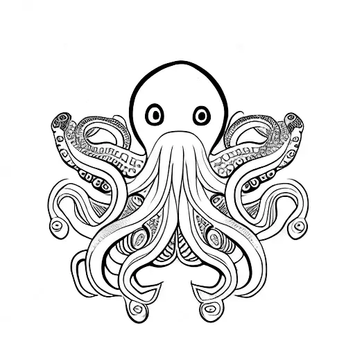octopus hug tattoo design idea