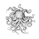 octopus hug tattoo design idea