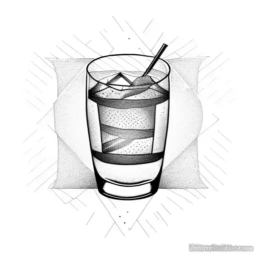 glass of negroni tattoo design idea