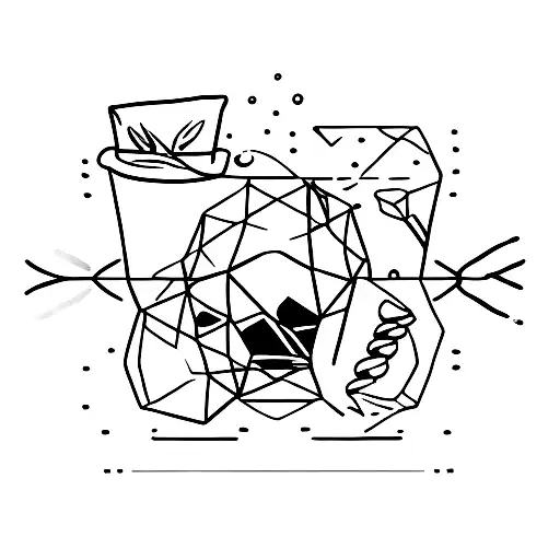 glass of negroni tattoo design idea