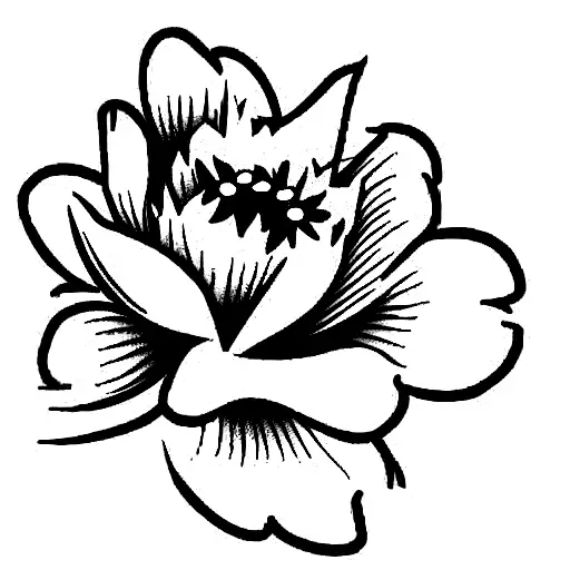 boquet of asters, marigold, daffodil, and poppies tattoo design idea