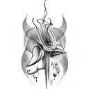Venus fly trap and bleeding hearts combination tattoo tattoo design idea