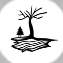 semicolon tree tattoo design idea