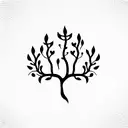 semicolon tree tattoo design idea