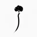semicolon tree tattoo design idea