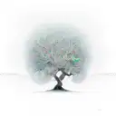 semicolon tree tattoo design idea