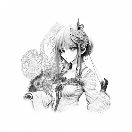 violet evergarden tattoo design idea