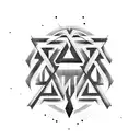 create "Vaibhi" text as Binary code tattoo design idea