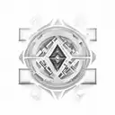 create "Vaibhi" text as Binary code tattoo design idea