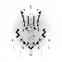 create "Vaibhi" text as Binary code tattoo design idea