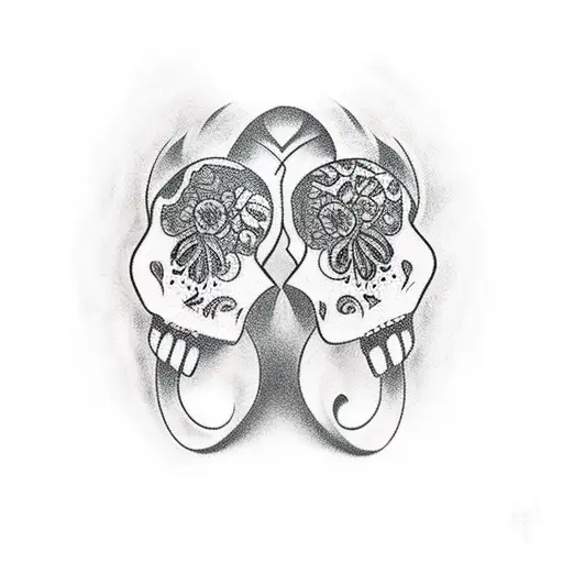 day of the dead  tattoo design idea